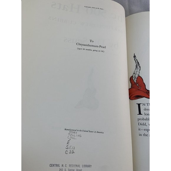 The 500 Hats of Bartholomew Cubbins by Dr Seuss 1938 Hb Dj First Edition - Picture 4 of 10
